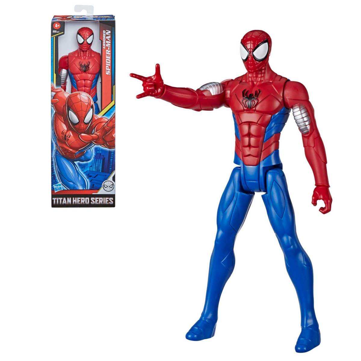 Spiderman Figura Titan Heroe Web Warriors Hasbro - Armored Spider - Man